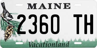 ME license plate 2360TH