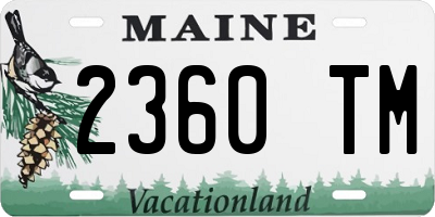 ME license plate 2360TM
