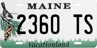 ME license plate 2360TS