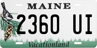 ME license plate 2360UI