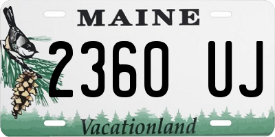 ME license plate 2360UJ