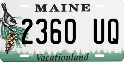 ME license plate 2360UQ