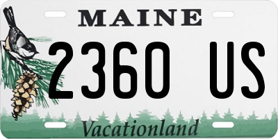 ME license plate 2360US