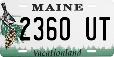 ME license plate 2360UT