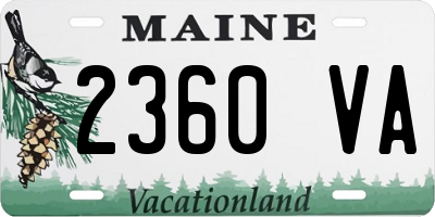 ME license plate 2360VA
