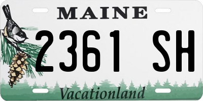 ME license plate 2361SH