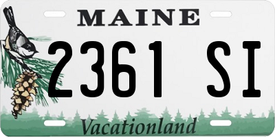 ME license plate 2361SI