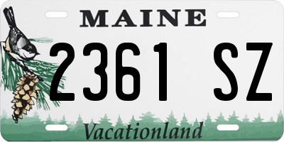 ME license plate 2361SZ