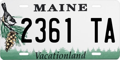 ME license plate 2361TA