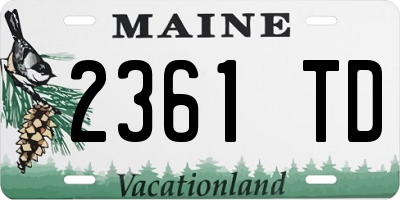 ME license plate 2361TD