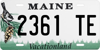 ME license plate 2361TE
