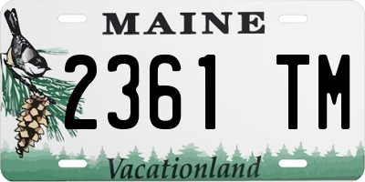 ME license plate 2361TM
