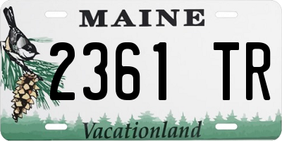 ME license plate 2361TR