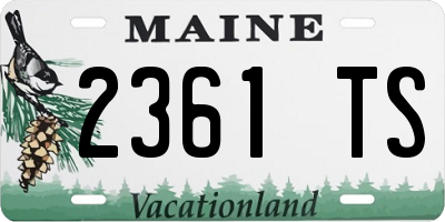 ME license plate 2361TS