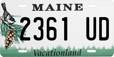 ME license plate 2361UD