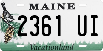 ME license plate 2361UI