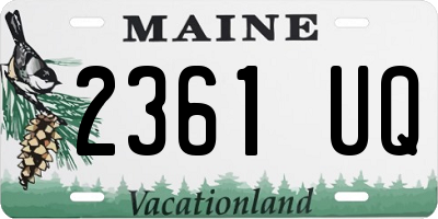 ME license plate 2361UQ