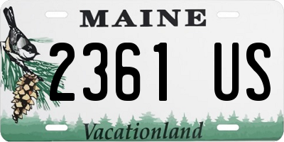 ME license plate 2361US