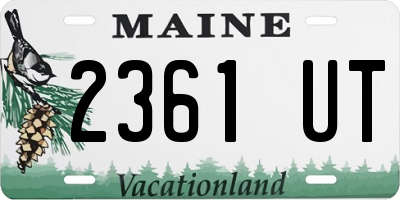 ME license plate 2361UT