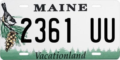 ME license plate 2361UU