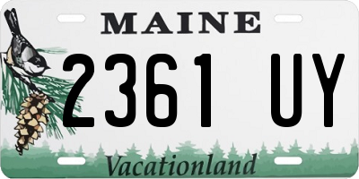 ME license plate 2361UY