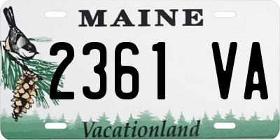 ME license plate 2361VA