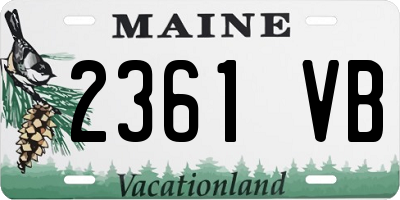 ME license plate 2361VB