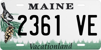 ME license plate 2361VE