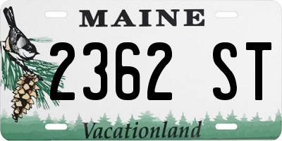 ME license plate 2362ST