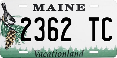 ME license plate 2362TC
