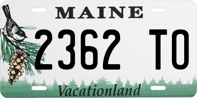 ME license plate 2362TO