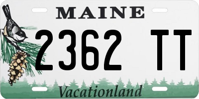 ME license plate 2362TT
