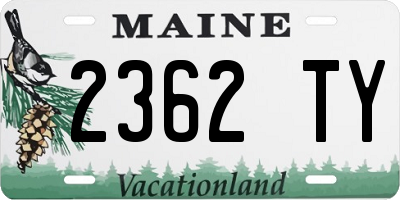 ME license plate 2362TY