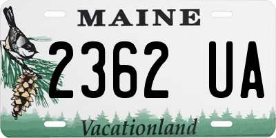 ME license plate 2362UA