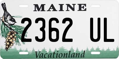 ME license plate 2362UL