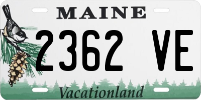 ME license plate 2362VE