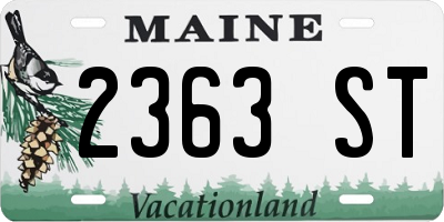 ME license plate 2363ST