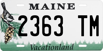 ME license plate 2363TM