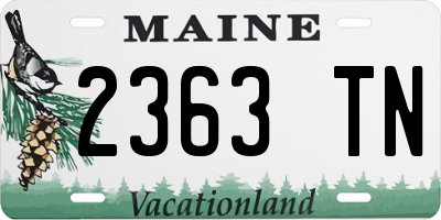 ME license plate 2363TN
