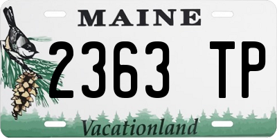 ME license plate 2363TP