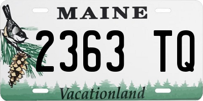 ME license plate 2363TQ