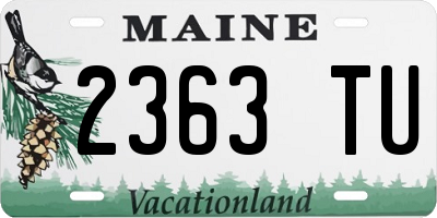 ME license plate 2363TU