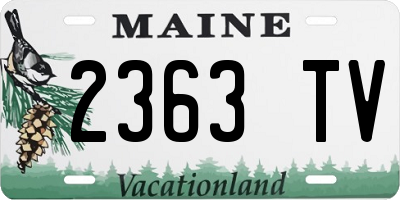 ME license plate 2363TV