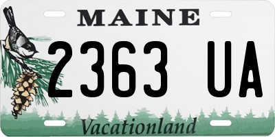 ME license plate 2363UA
