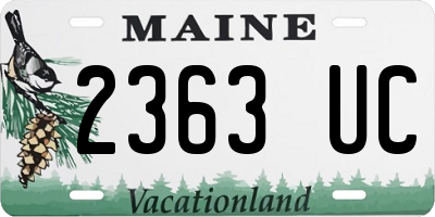 ME license plate 2363UC