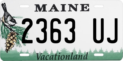 ME license plate 2363UJ