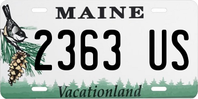 ME license plate 2363US