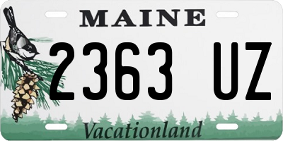 ME license plate 2363UZ