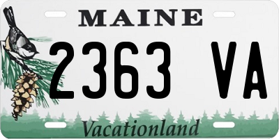 ME license plate 2363VA