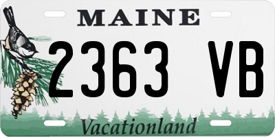 ME license plate 2363VB
